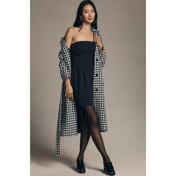 NWT Anthropologie Black Strapless Mini Dress - Size 12